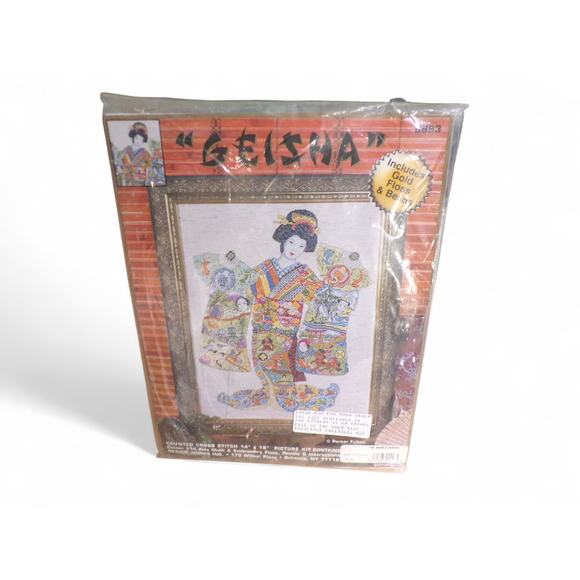 Design Works Inc. Geisha Counted Cross Stitch Kit #9993 Beads Gold Floss - Picture 2 of 5